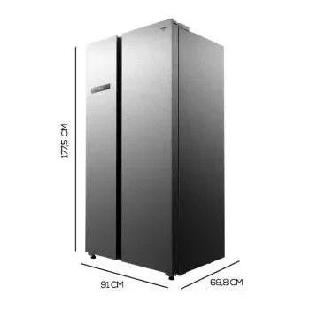 Frigorífico de acero inoxidable con capacidad de 592 litros bolero coolmarket sbs 592 de Cecotec