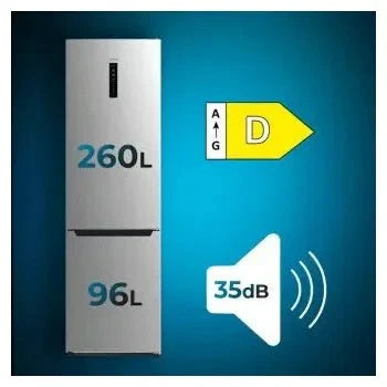 Frigorífico combinado de 356 l de capacidad bolero coolmarket combi 356 inox d de Cecotec