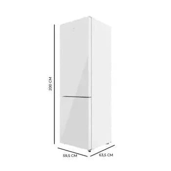 Frigorífico combinado de cristal de 356 l de capacidad bolero coolmarket combi 356 white cristal d de Cecotec