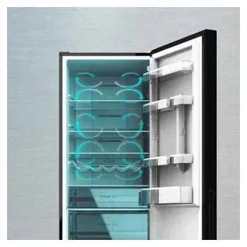 Frigorífico combinado de cristal de 356 l de capacidad bolero coolmarket combi 356 black cristal d de Cecotec