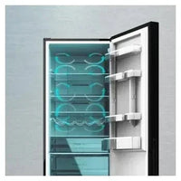 Frigorífico combinado de cristal de 356 l de capacidad bolero coolmarket combi 356 black cristal d de Cecotec