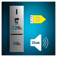 Frigorífico combinado de 322 l de capacidad con dispensador de agua bolero coolmarket combi 322 wd inox d de Cecotec