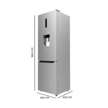 Frigorífico combinado de 322 l de capacidad con dispensador de agua bolero coolmarket combi 322 wd inox d de Cecotec