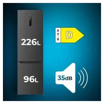 Frigorífico combinado de 322 l de capacidad bolero coolmarket combi 322 dark d de Cecotec