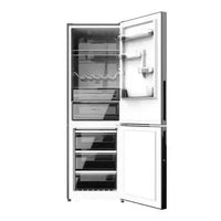 Frigorífico con congelador de cristal negro bolero coolmarket combi 322 black cristal e de Cecotec