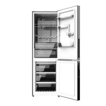 Frigorífico con congelador de cristal negro bolero coolmarket combi 322 black cristal e de Cecotec