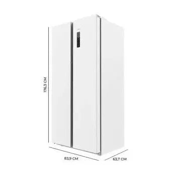 Frigorífico americano con 430 l de capacidad bolero coolmarket sbs 430 white e de Cecotec