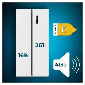 Frigorífico americano con 430 l de capacidad bolero coolmarket sbs 430 white e de Cecotec