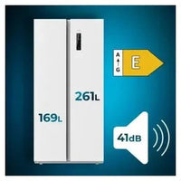 Frigorífico americano con 430 l de capacidad bolero coolmarket sbs 430 white e de Cecotec
