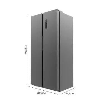Frigorífico americano con 430 l de capacidad bolero coolmarket sbs 430 dark e de Cecotec