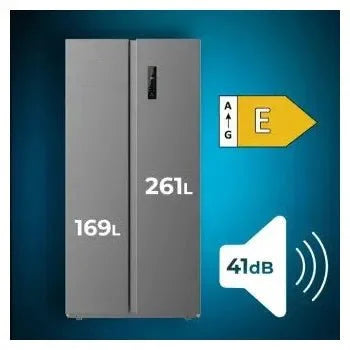 Frigorífico americano con 430 l de capacidad bolero coolmarket sbs 430 dark e de Cecotec