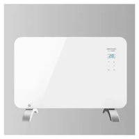 Radiador convector de cristal con pies y wifi de color blanco ready warm 6650 crystal connection de Cecotec