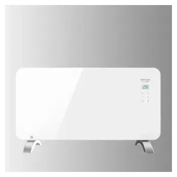 Radiador convector de cristal con pies y wifi de color blanco ready warm 6700 crystal connection de Cecotec