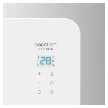 Radiador convector de cristal con pies y wifi de color blanco ready warm 6700 crystal connection de Cecotec