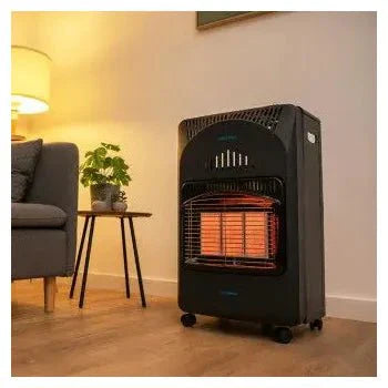 Estufa de gas plegable de 4200 w con cuatro ruedas y triple sistema de seguridad ready warm 4000 slim fold de Cecotec