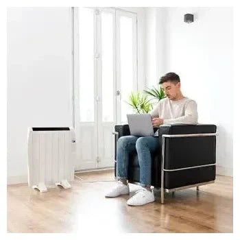 Radiador eléctrico de bajo consumo con 6 elementos en color blanco con wifi ready warm 1200 thermal connected de Cecotec
