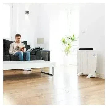 Radiador eléctrico de bajo consumo con 6 elementos en color blanco con wifi ready warm 1200 thermal connected de Cecotec