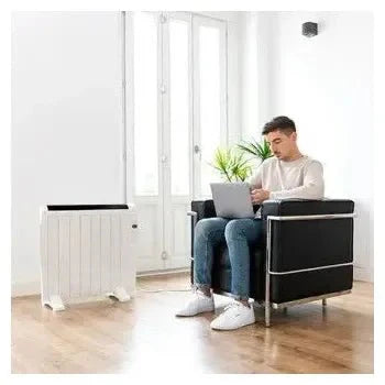 Radiador eléctrico de bajo consumo con 8 elementos en color blanco con wifi ready warm 1800 thermal connected de Cecotec