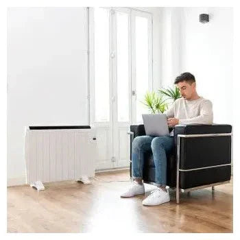 Radiador eléctrico de bajo consumo con 10 elementos en color blanco con wifi ready warm 2000 thermal connected de Cecotec