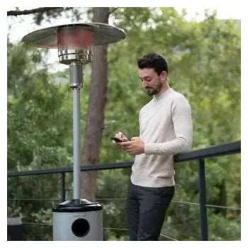 Calefactor de acero para exterior a gas ready warm serie 8800 outdoor microclimate de Cecotec