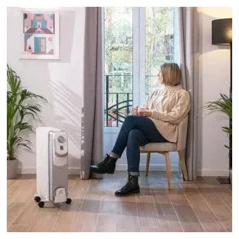 Radiador eléctrico de aceite con 9 módulos en color blanco readywarm 9000 space 360 de Cecotec