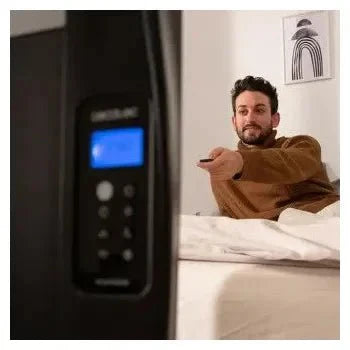 Radiador eléctrico de bajo consumo con 6 elementos en color negro readywarm 1200 thermal black de Cecotec