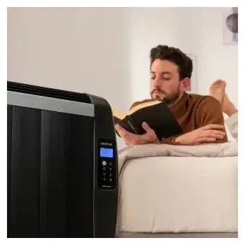 Radiador eléctrico de bajo consumo con 6 elementos en color negro readywarm 1200 thermal black de Cecotec