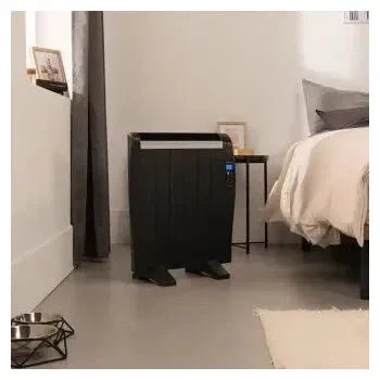 Radiador eléctrico de bajo consumo con 6 elementos en color negro readywarm 1200 thermal black de Cecotec
