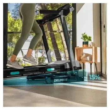 Cinta de correr plegable con pantalla lcd e inclinación motorizada drumfit wayhome 1600 obelia de Cecotec