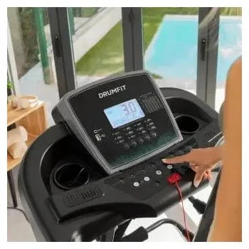 Cinta de correr eléctrica plegable de 4 velocidades color negro drumfit wayhome 1600 obelia ultraflex pro de Cecotec