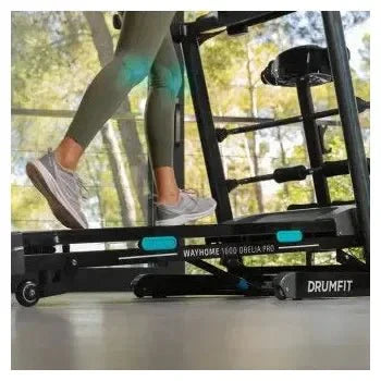 Cinta de correr eléctrica plegable de 4 velocidades color negro drumfit wayhome 1600 obelia ultraflex pro de Cecotec