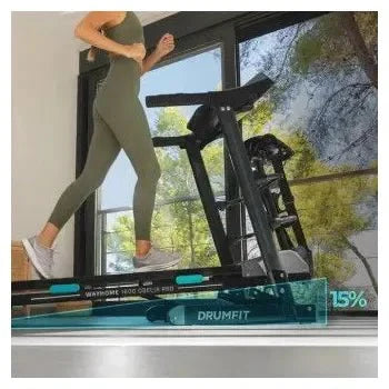 Cinta de correr eléctrica plegable de 4 velocidades color negro drumfit wayhome 1600 obelia ultraflex pro de Cecotec