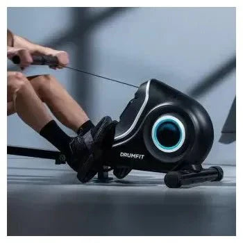 Maquina de remo plegable con resistencia magnetica de 10 niveles en color negro drumfit rower 7000 regatta de Cecotec