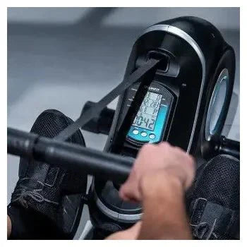 Maquina de remo plegable con resistencia magnetica de 10 niveles en color negro drumfit rower 7000 regatta de Cecotec