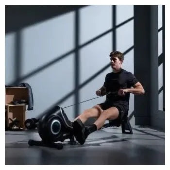 Maquina de remo plegable con resistencia magnetica de 10 niveles en color negro drumfit rower 7000 regatta de Cecotec