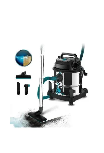 Aspiradora sin bolsa de 1400 w con depósito de 20 l y función de soplado conga rockstar wet & dry steel max de Cecotec