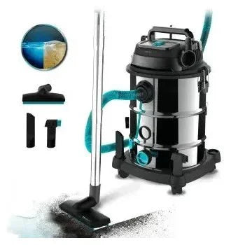 Aspiradora sin bolsa de 1600 w con depósito de 30 l y función de soplado conga rockstar wet & dry steel max pro de Cecotec