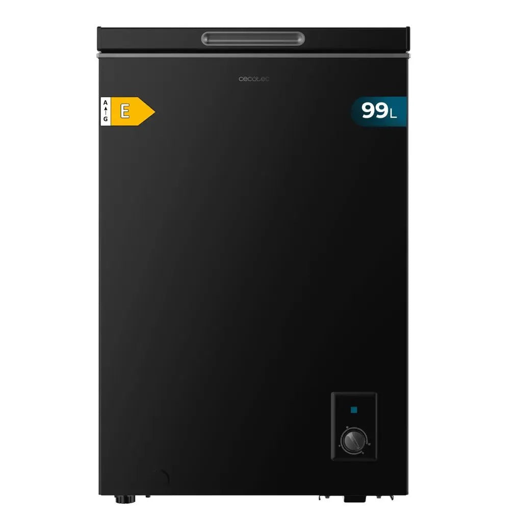 Congelador horizontal Bolero CoolMarket 99L negro 83.5cm convertir a frigorífico clase E y modo Fast Freezing de Cecotec