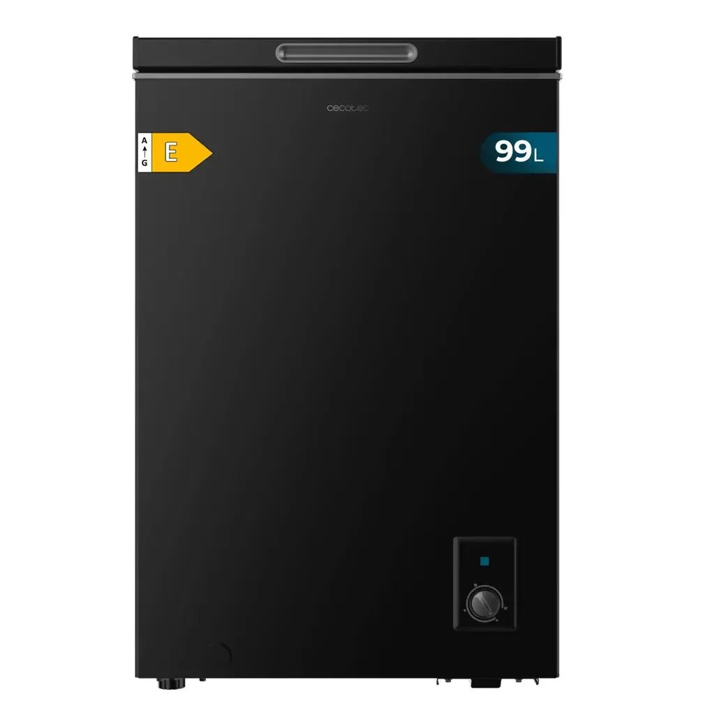 Congelador horizontal Bolero CoolMarket 99L negro 83.5cm convertir a frigorífico clase E y modo Fast Freezing de Cecotec