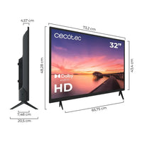Televisión LED 32 pulgadas HD con Dolby y memoria flash para una experiencia audiovisual superior de Cecotec