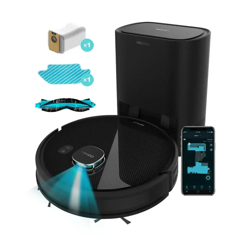 Robot Aspirador Conga 7290 Eternal Home Genesis con navegación láser base de autovaciado y potencia de 3000 Pa Cecotec
