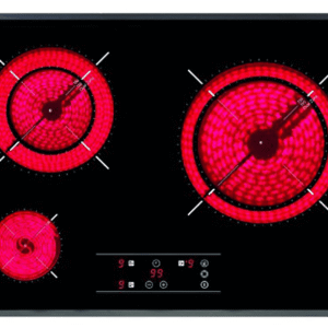 TEKA TR5300 — Placa vitrocerámica, Zona grande 23 cm, 60 cm, Negro, 3 zonas