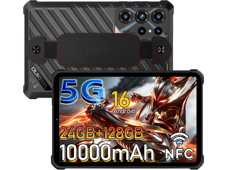 OUKITEL RT11 5G — Tablet, 128 GB, Negro, 8 GB RAM, 8"