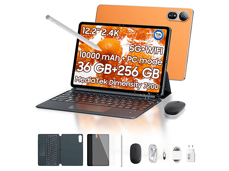 BLACKVIEW MEGA 12 — Tablet, 256 GB, Dorado, 12 GB RAM, 12,2" Full-HD+