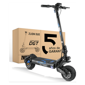 ZWHEEL ZLion Duo — Patinete eléctrico, Pot. máx. 2000 W, Carga máx. 120 kg, 15000 mAh, Negro