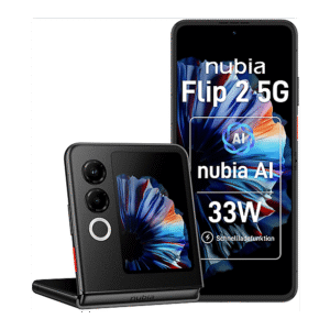 NUBIA Flip 2 5G — Smartphone, Negro, 256 GB, 8 GB RAM, 6,9" 120 Hz