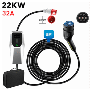 SMORGR 22 kW [3-Fases — Cargador vehículo eléctrico, Black, 5 m, 6-32A]