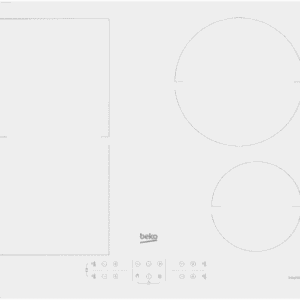 BEKO — Placa de inducción, Blanco, Placa inducción- Beko HII64200FMTW, 4 zonas + 1 FlexiZone, IndyFlex