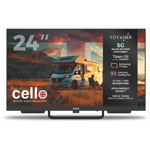 CELLO C24TZR-VOY — TV LED 24", Negro, HD-ready, Smart TV, DVB-T2 (H.265)