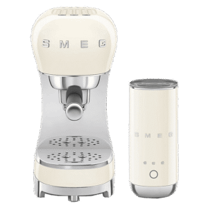 SMEG ECF12CREU — Cafetera express, 1350 W, Crema, 15 bar, 2 Tazas
